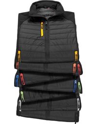 GILET SMANICATO RICICLATO CON PARTI IN SOFTSHELL